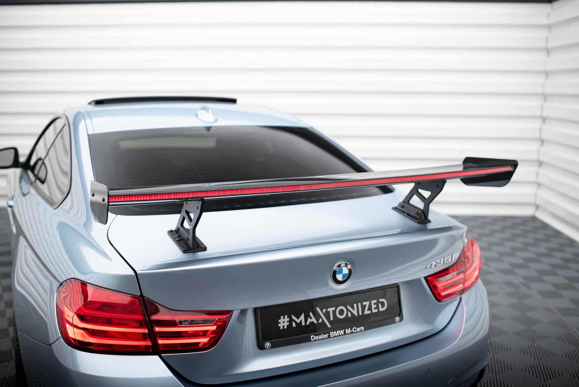 Carbon Spoiler With Internal Brackets Uprights + LED BMW 4 F32 / 4 F32 M-Pack Coupe