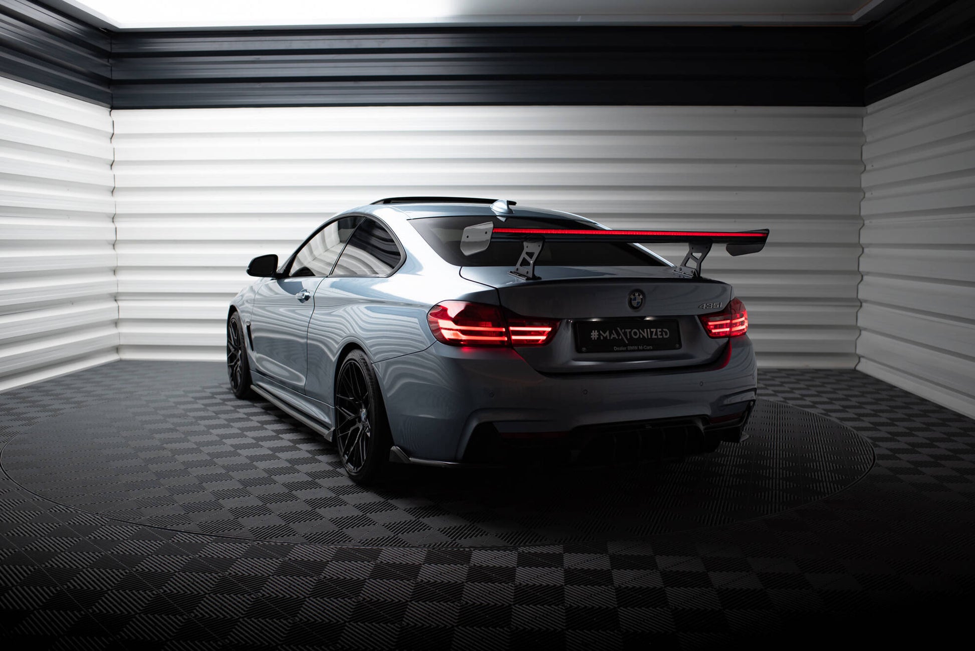 Carbon Spoiler With Internal Brackets Uprights + LED BMW 4 F32 / 4 F32 M-Pack Coupe