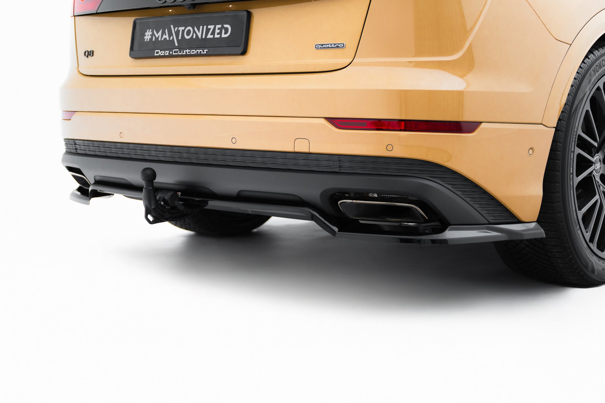 Rear Splitter (with vertical bars) Audi Q8 Mk1 Facelift