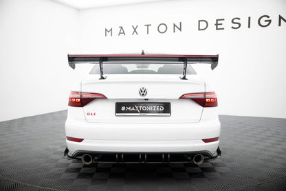 Carbon Spoiler With Internal Brackets Uprights + LED Volkswagen Jetta GLI Mk7