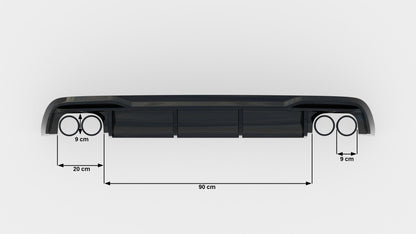 Rear Valance Audi A5 8T Facelift (Version with dual exhausts on both sides)