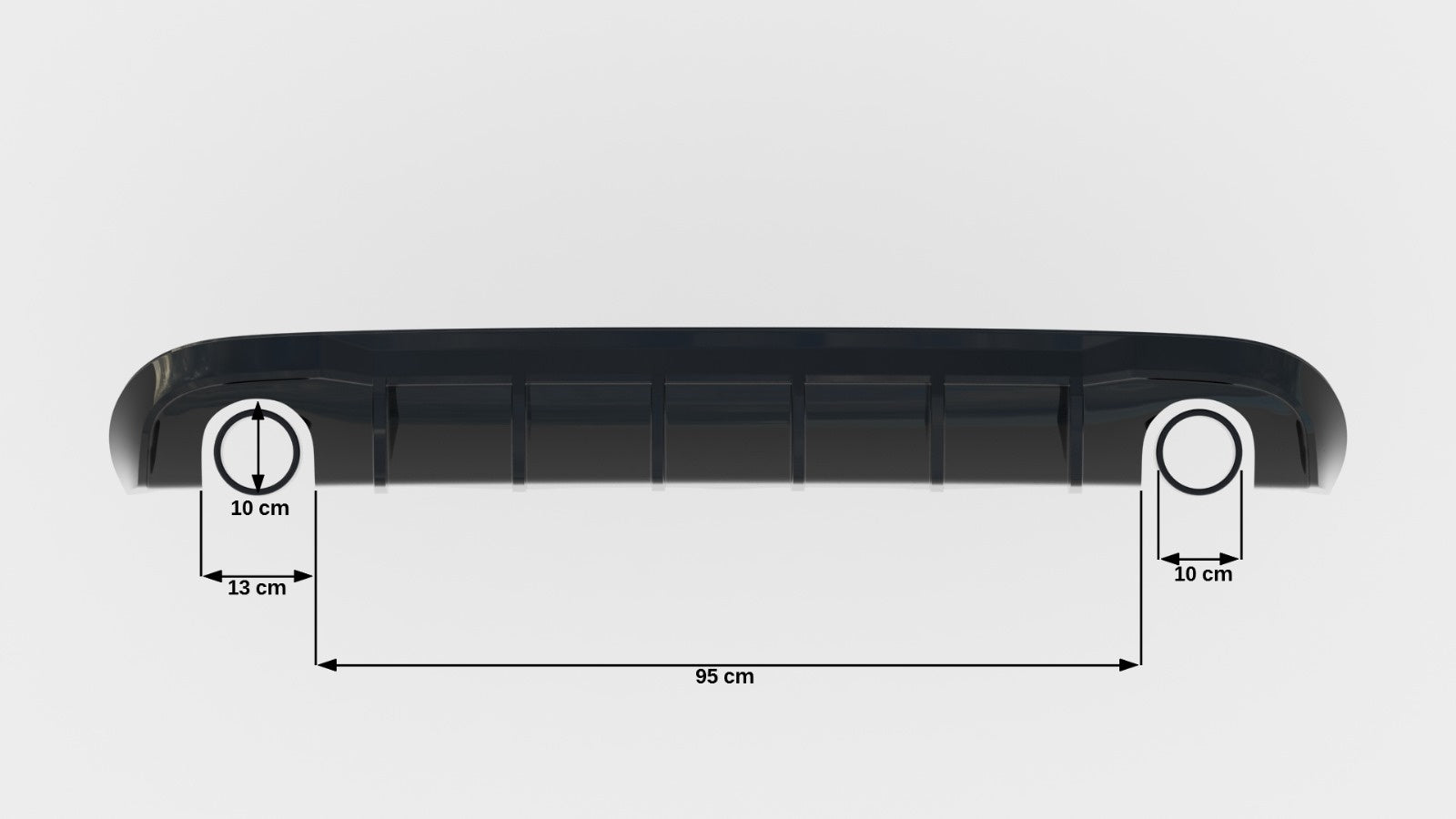 Rear Valance Audi A5 S-Line Sportback 8T (Version with single exhaust tips on both sides)