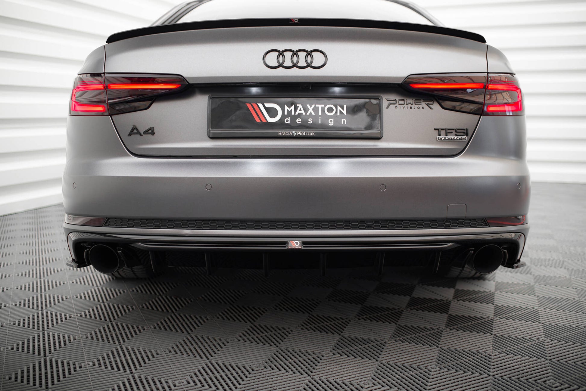 Rear Valance Audi A4 S-line B9 (Version with single exhaust tips on both sides)