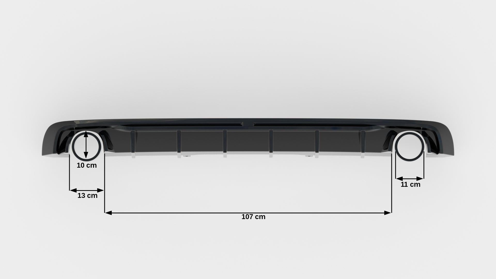 Rear Valance Audi A4 S-line B9 (Version with single exhaust tips on both sides)