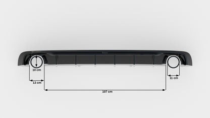 Rear Valance Audi A4 S-line B9 (Version with single exhaust tips on both sides)