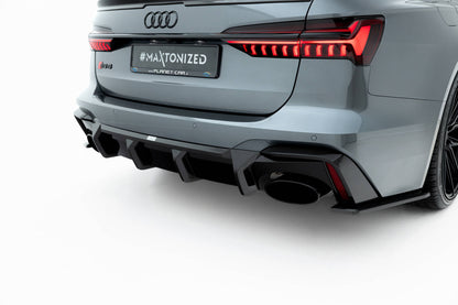 Prepreg Carbon Fiber Rear Diffuser Audi RS6 C8 (version without towbar)