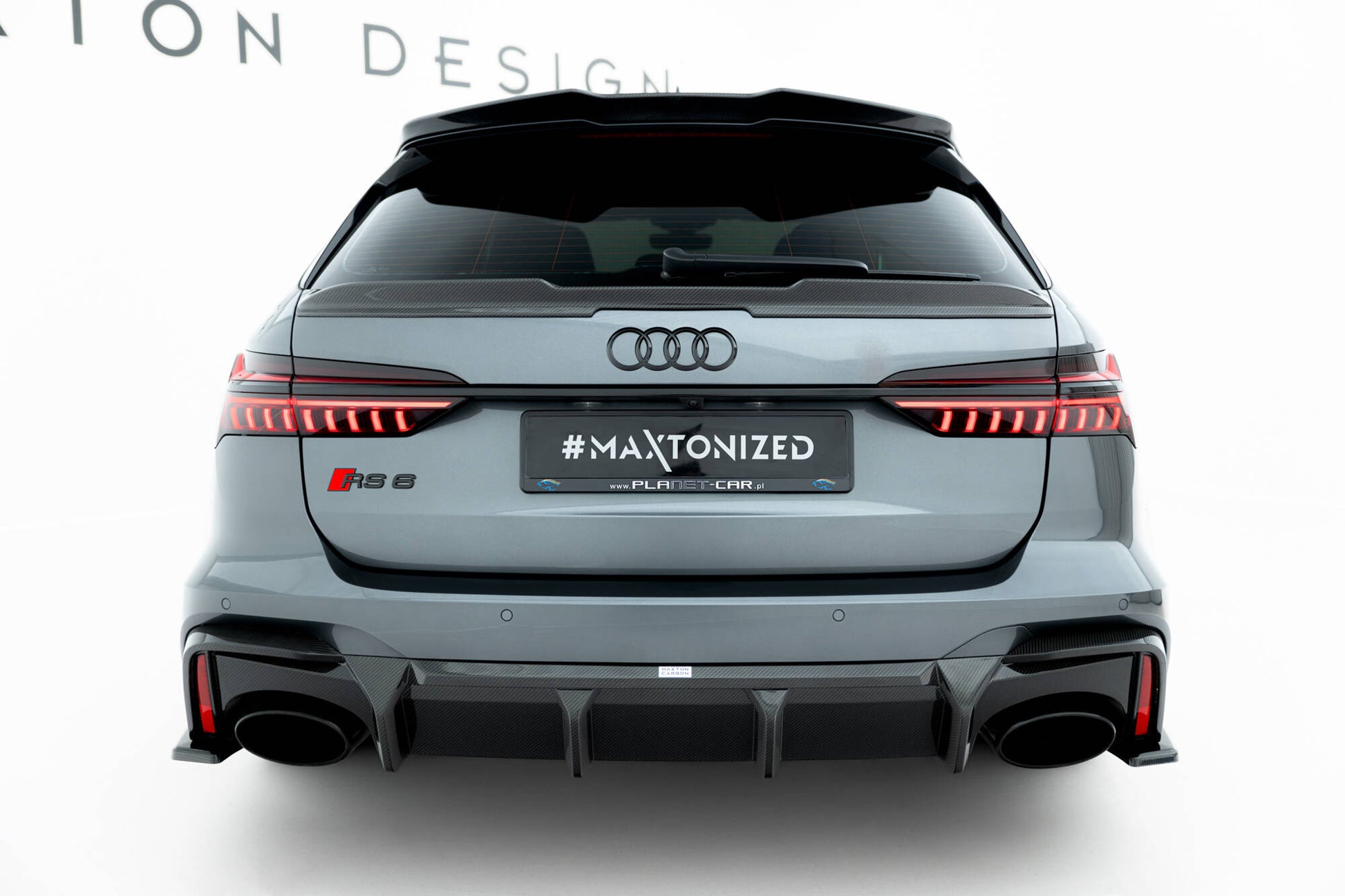 Prepreg Carbon Fiber Rear Diffuser Audi RS6 C8 (version without towbar)
