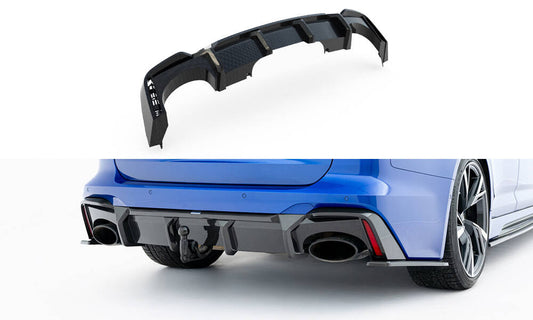 Prepreg Carbon Fiber Rear Diffuser Audi RS6 C8 (version with towbar)