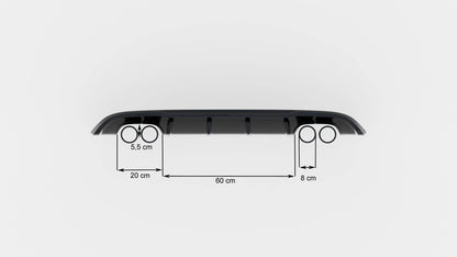 REAR VALANCE VW GOLF VI WITH 2 EXHAUST HOLE