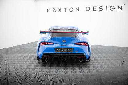 Carbon Spoiler With External Brackets Uprights + LED Toyota Supra Mk5