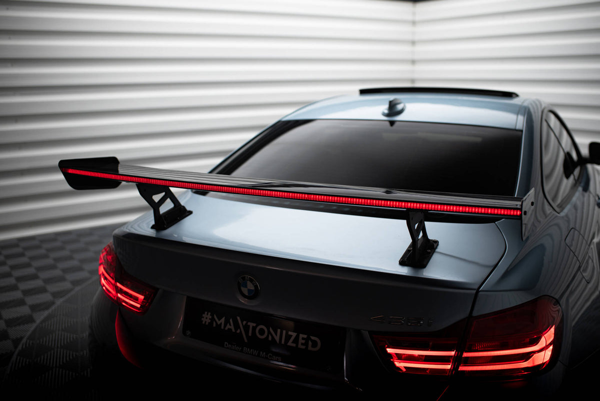 Carbon Spoiler With Internal Brackets Uprights + LED BMW 4 F32