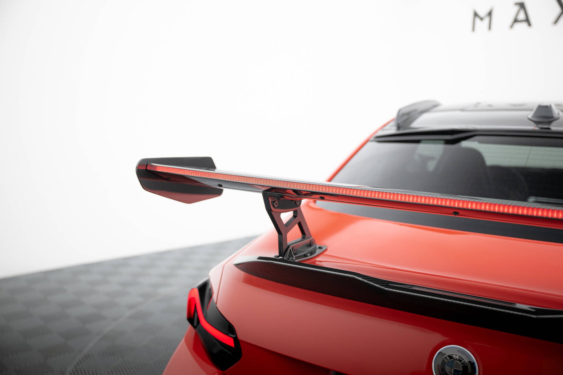 Carbon Spoiler With Internal Brackets Uprights + LED BMW M2 G87