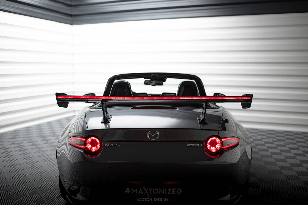 Carbon Spoiler With Internal Brackets Uprights + LED Mazda MX-5 ND Mk4