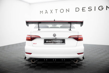 Carbon Spoiler With Internal Brackets Uprights + LED Volkswagen Jetta GLI Mk7