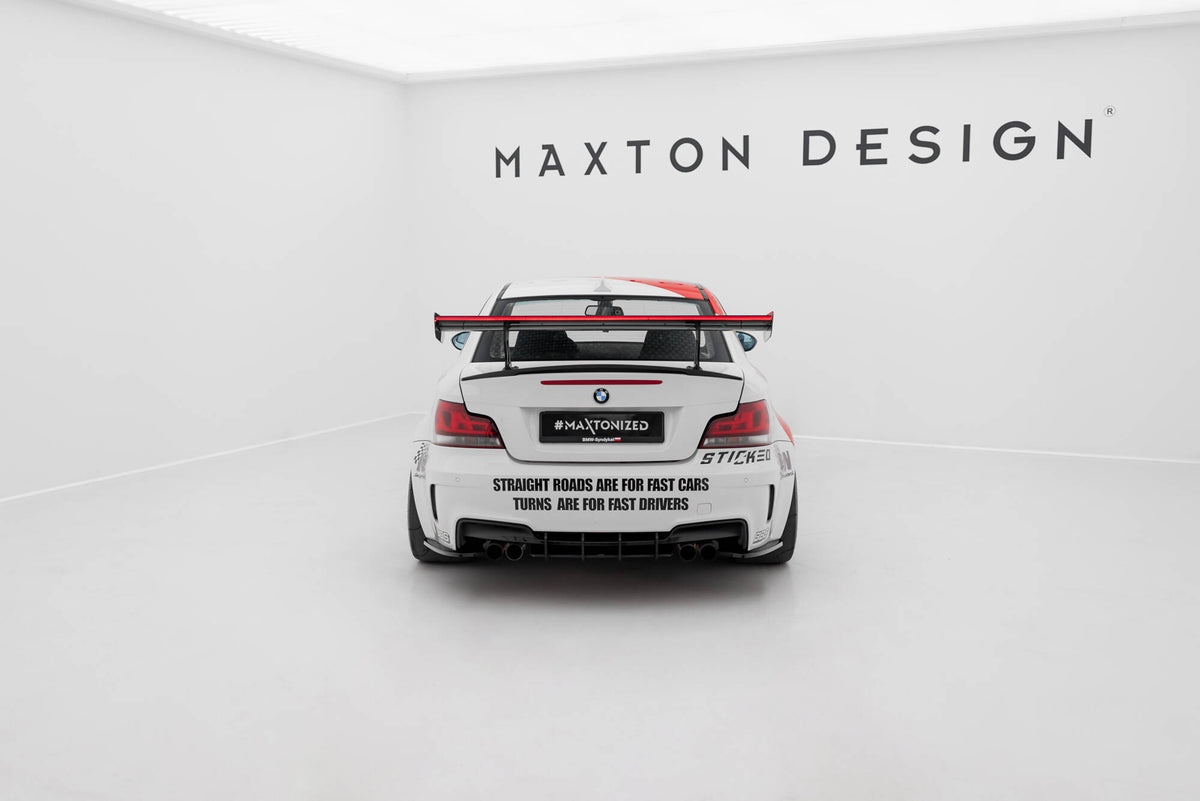 Carbon Spoiler With Internal Brackets Uprights V.1 + LED BMW 1 M E82