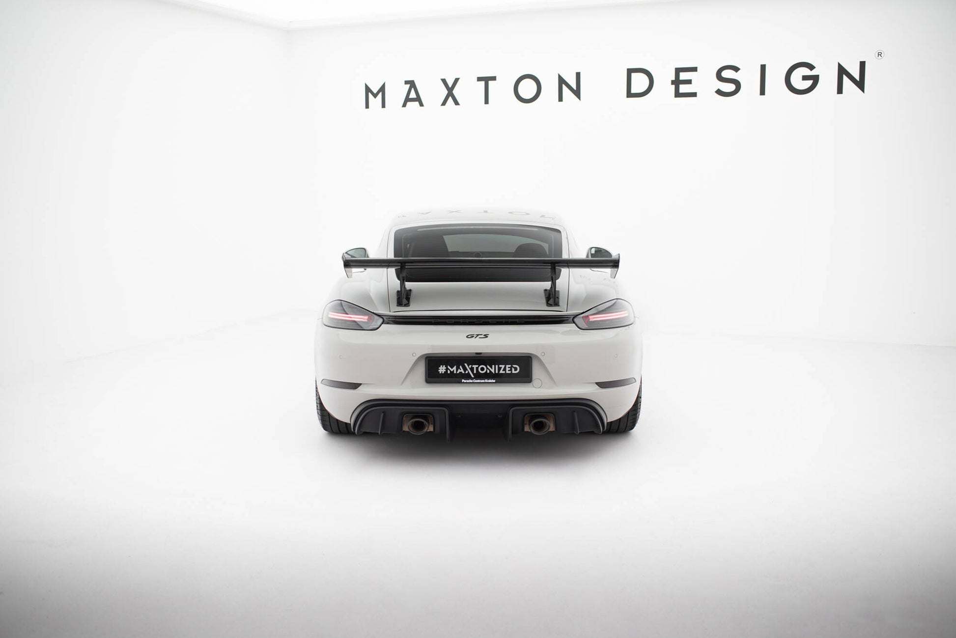 Carbon Spoiler With Internal Brackets Uprights V.2 Porsche 718 Cayman 982c