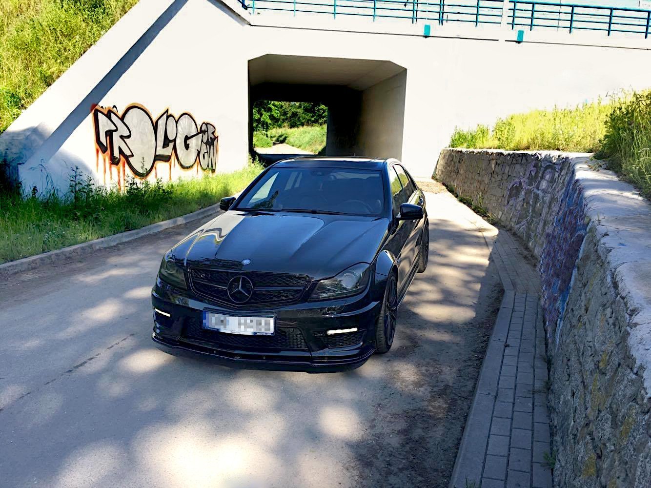 Front Splitter Mercedes-Benz C63 AMG Sedan / Estate W204 Facelift / S204 Facelift