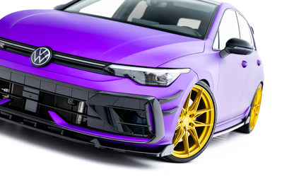 Front Splitter V.3 + Flaps Volkswagen Golf R Hatchback / Variant Mk8 Facelift