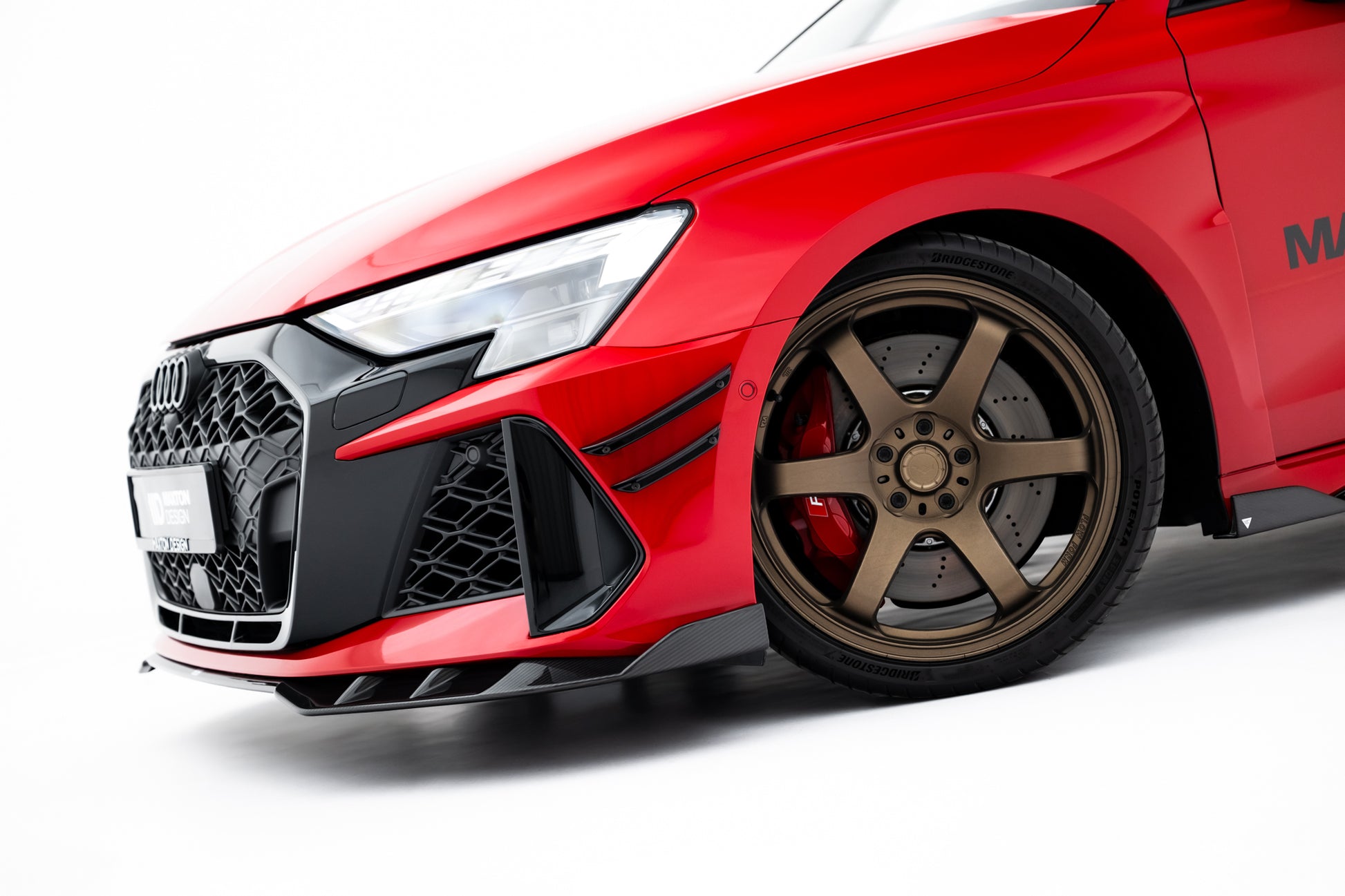 Prepreg Carbon Fiber Front Splitter Audi RS3 Sedan / Sportback 8Y Facelift