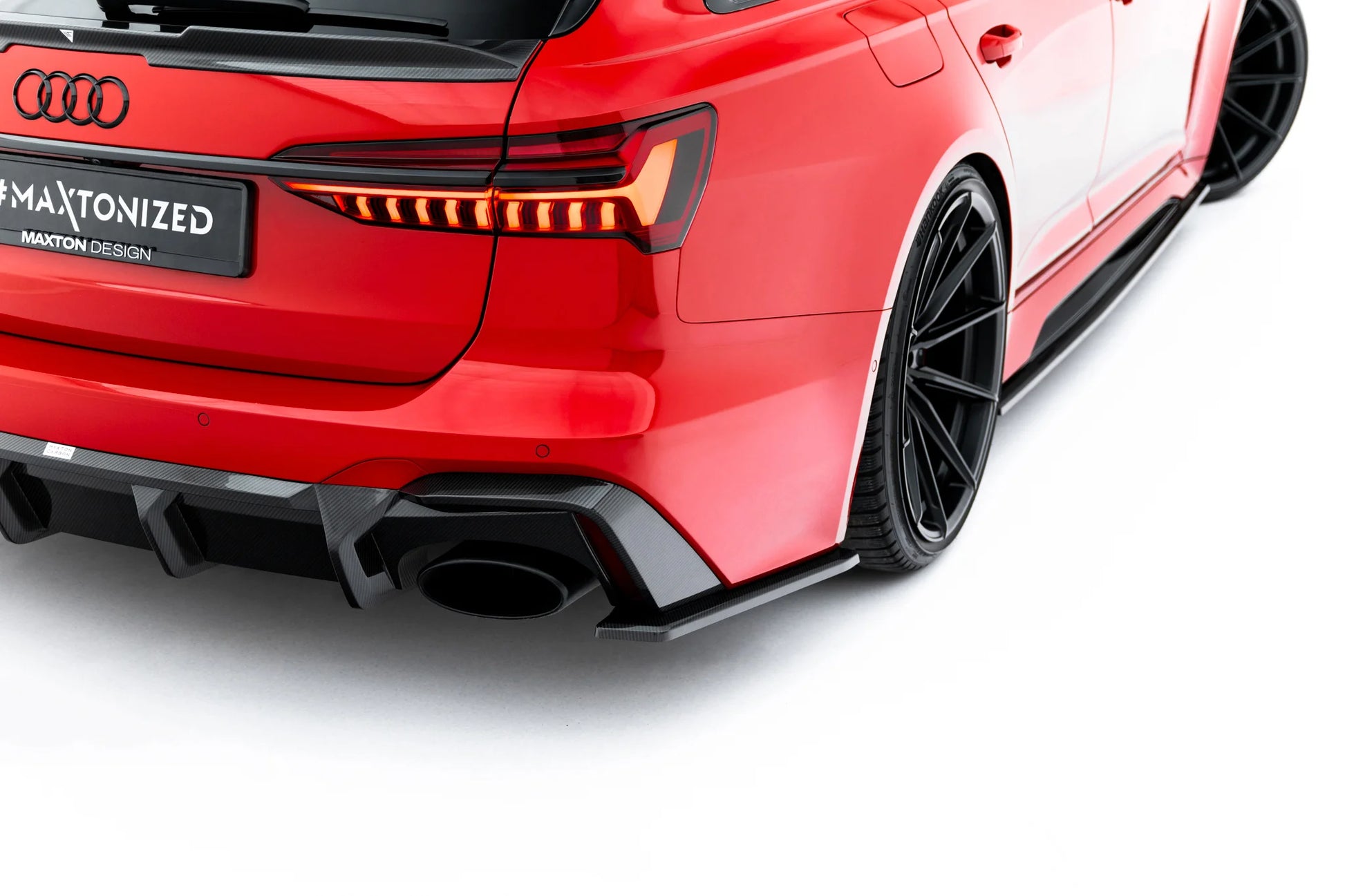 Prepreg Carbon Fiber Rear Side Splitters Audi RS6 C8 / C8 Facelift
