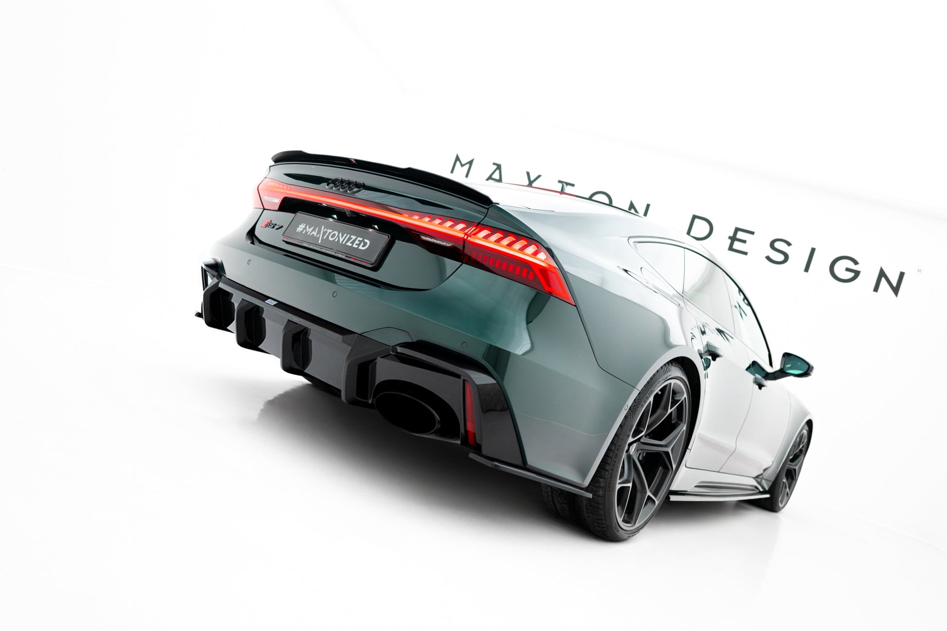 Prepreg Carbon Fiber Rear Side Splitters Audi RS7 C8