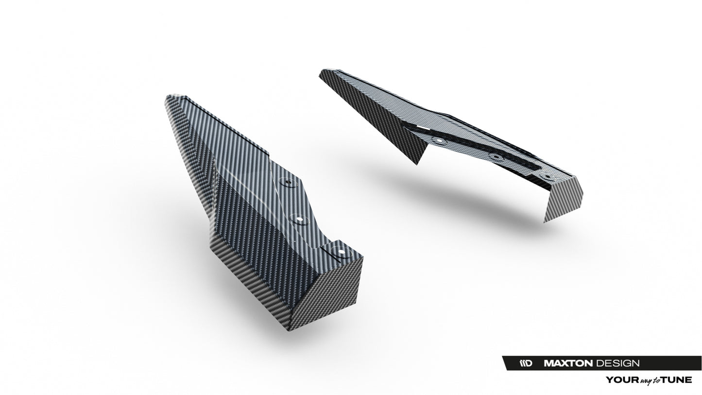 Prepreg Carbon Fiber Rear Side Splitters Audi SQ8 / Q8 S-Line Mk1 Facelift