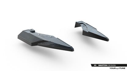 Prepreg Carbon Fiber Rear Side Splitters Audi SQ8 / Q8 S-Line Mk1 Facelift
