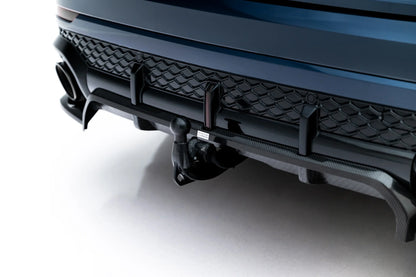 Prepreg Carbon Fiber Rear Splitter with vertical bars Audi RSQ8 Mk1 Facelift