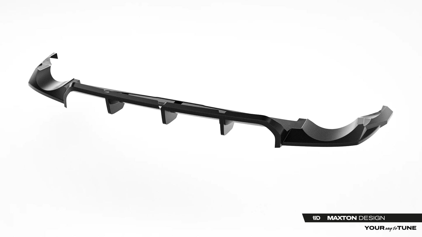 Prepreg Carbon Fiber Rear Splitter with vertical bars Audi RSQ8 Mk1 Facelift