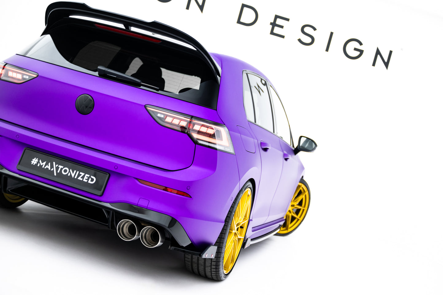 Rear Side Splitters V.2 + Flaps Volkswagen Golf R Hatchback Mk8 Facelift