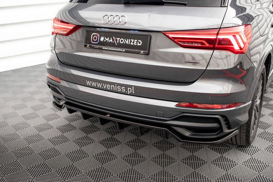 Rear Splitter (with vertical bars) Audi Q3 S-Line SUV F3