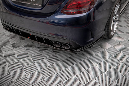 Rear Splitter (with vertical bars) Mercedes-AMG C 43 Sedan  W205 Facelift