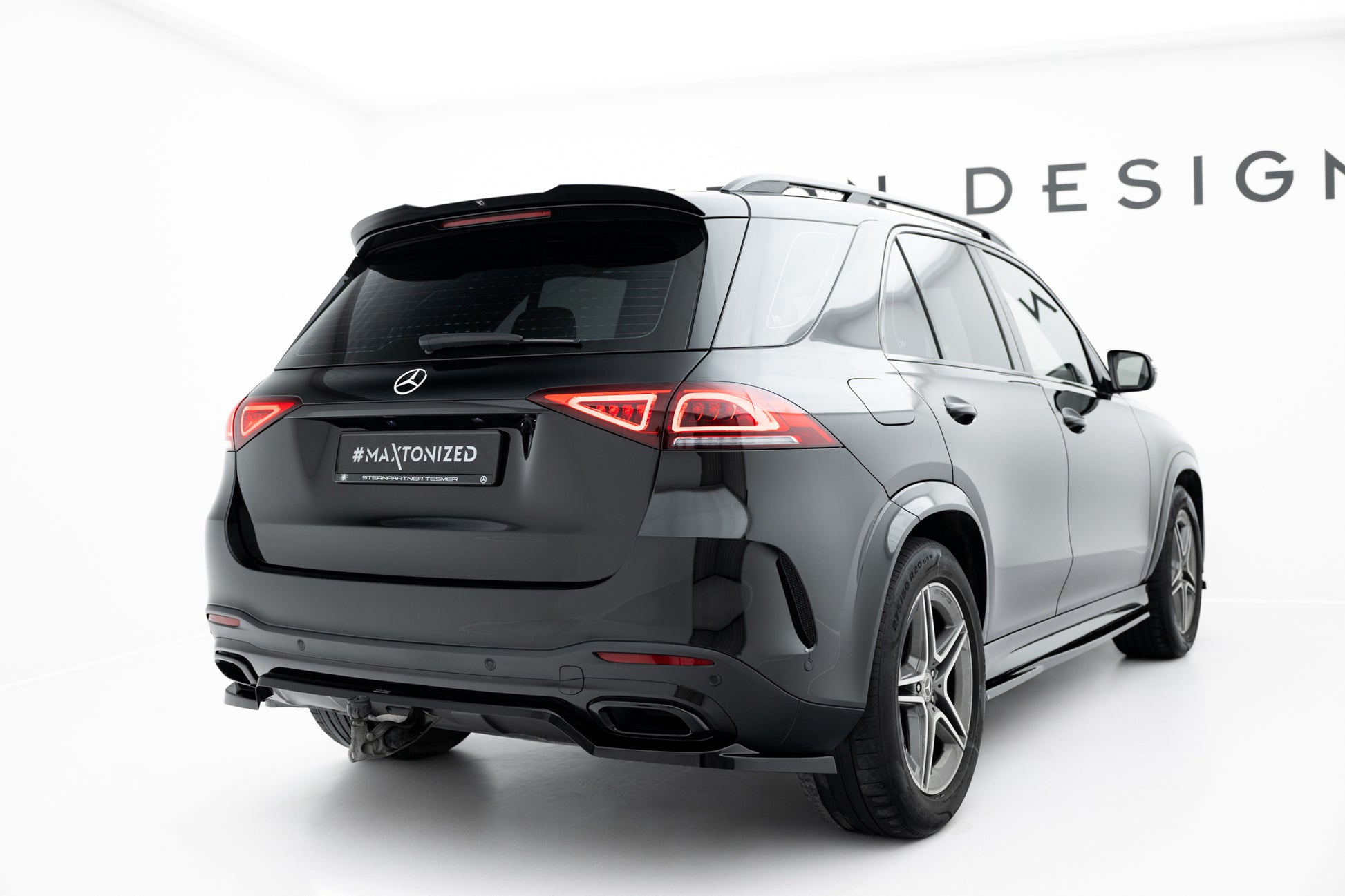 Rear Splitter (with vertical bars) Mercedes-Benz GLE SUV AMG-Line W167 / W167 Facelift