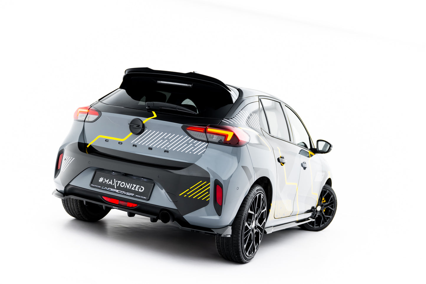Rear Splitter (with vertical bars) Opel Corsa F Facelift (Mk6 Facelift)
