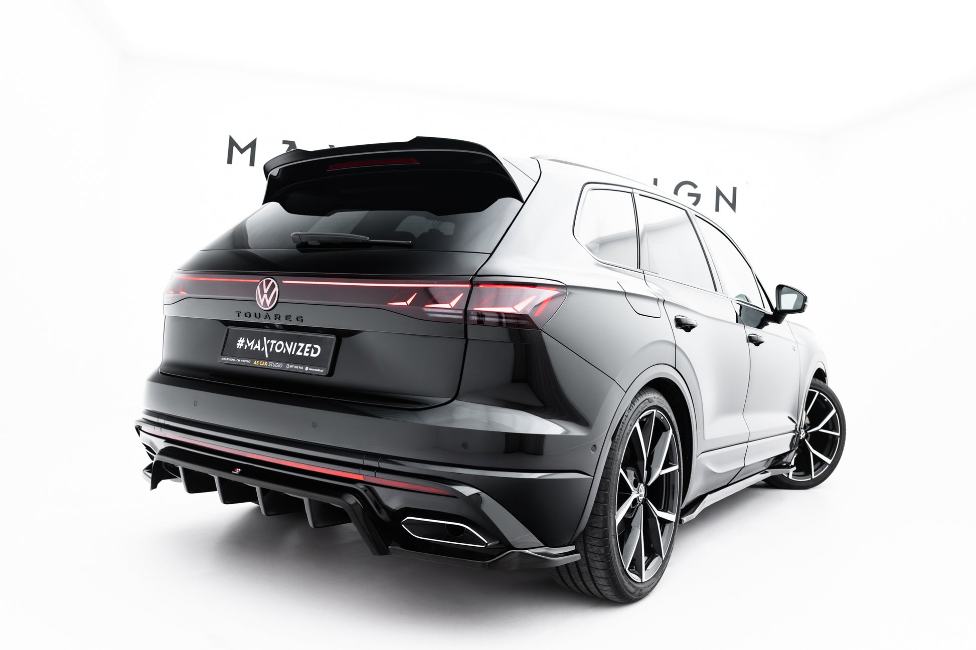 Rear Splitter (with vertical bars) Volkswagen Touareg R-Line Mk3 Facelift