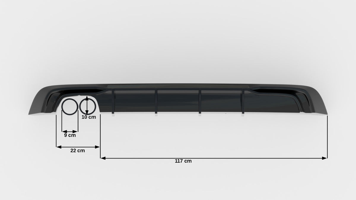 Rear Valance Audi A3 Sportback 8V Facelift (Version with double exhaust tip)