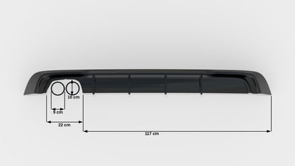 Rear Valance Audi A3 Sportback 8V Facelift (Version with double exhaust tip)