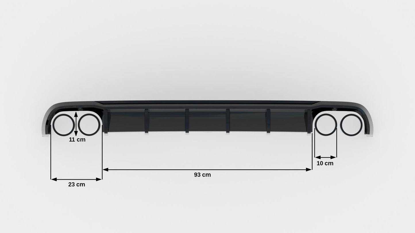 Rear Valance Audi A6 Sedan / Avant C7 (Version with dual exhausts on both sides)