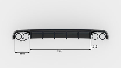 Rear Valance Audi A6 Sedan / Avant C7 (Version with dual exhausts on both sides)
