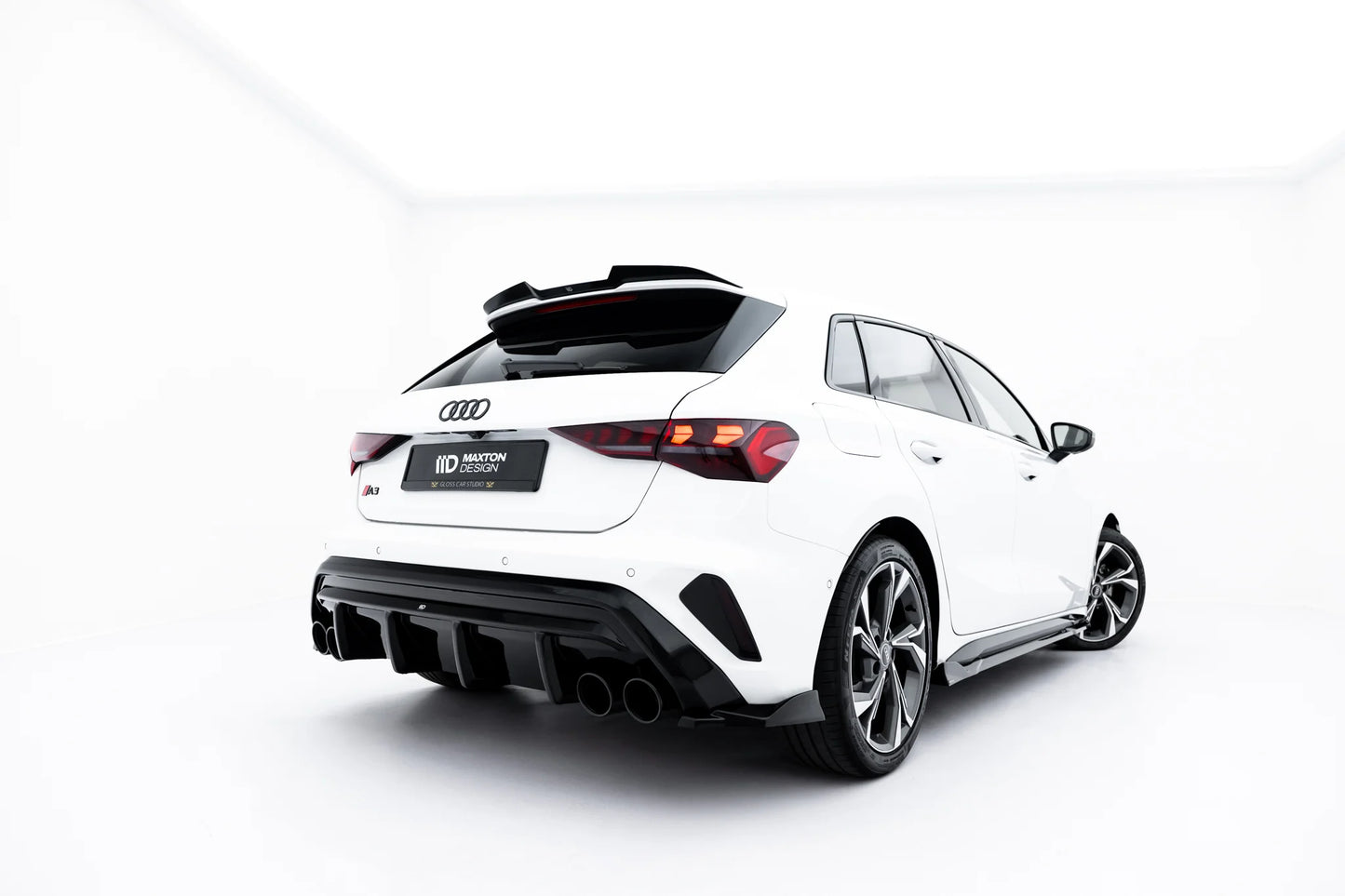 Rear Valance + Exhaust Ends Imitation Audi A3 S-Line Sportback 8Y Facelift