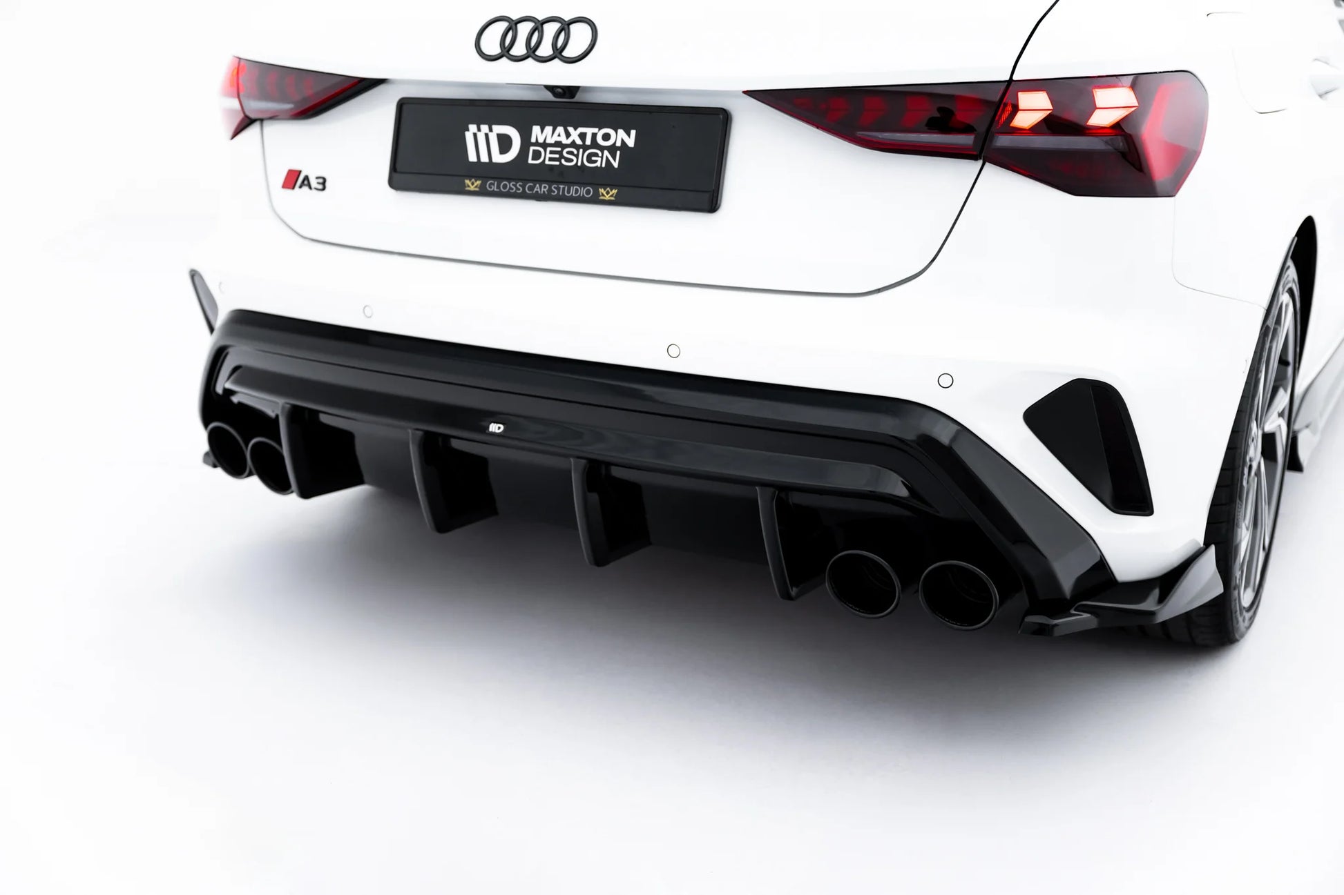 Rear Valance + Exhaust Ends Imitation Audi A3 S-Line Sportback 8Y Facelift