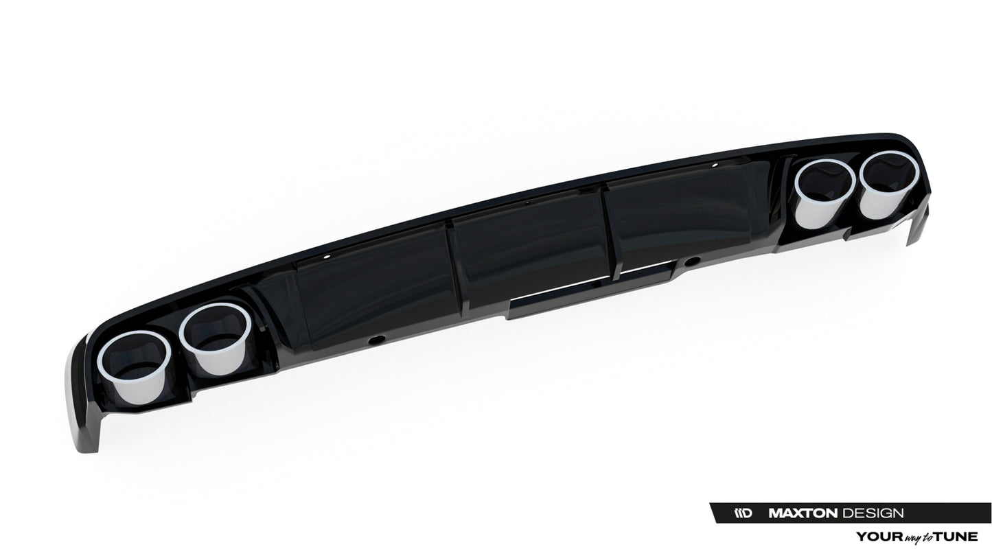 Rear Valance + Exhaust Ends Imitation Audi A6 Sedan / Avant C8 / C8 Facelift