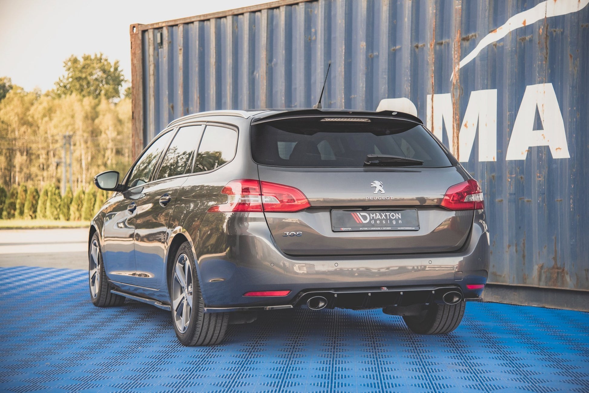Rear Valance + Exhaust Ends Imitation Peugeot 308 SW Mk2