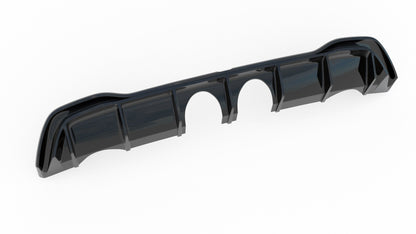 Rear Valance (R32 LOOK) with Exhaust Volkswagen Golf Hatchback Mk8 / Mk8 Facelift