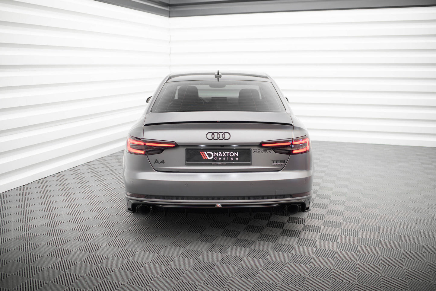 Rear Valance V.1 Audi A4 S-line B9 (Version with single exhaust tips on both sides)