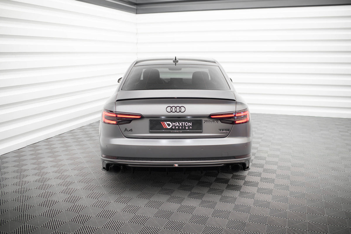 Rear Valance V.1 Audi A4 S-line B9 (Version with single exhaust tips on both sides)