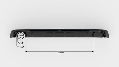 Rear Valance V.1 Audi A4 S-line B9 (Version with single exhaust tips on one side)