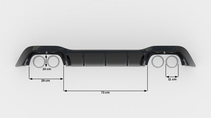 Rear Valance V.1 Volkswagen Golf R Hatchback Mk8 Facelift