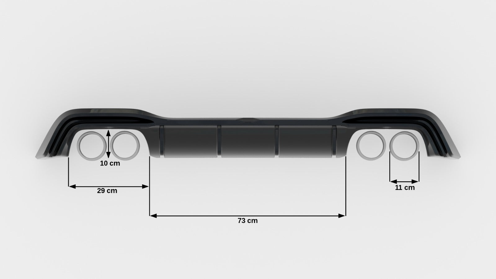 Rear Valance V.2 Volkswagen Golf R Hatchback Mk8 Facelift
