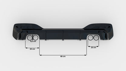 Rear Valance V.3 BMW 1 M-Pack / M140i F20 Facelift (Version with dual exhausts on both sides)